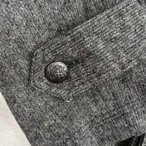 Buckle BKE Jacket Mens Medium Gray Wool Blend Western Cowboy Lined Snap And Zip - Picture 4 of 16